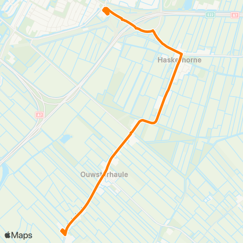 Qbuzz Ouwster-Nijega - Joure Busstation map