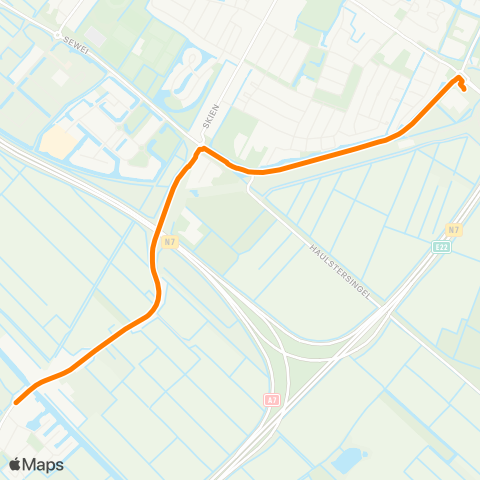 Qbuzz Scharsterbrug - Joure Busstation map