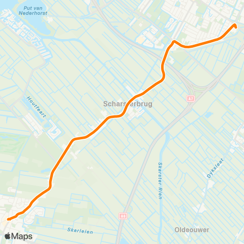 Qbuzz Sint Nicolaasga - Joure Busstation map