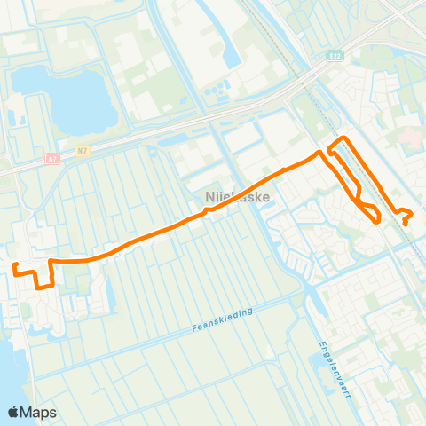 Qbuzz Oudehaske - Heerenveen Busstation map