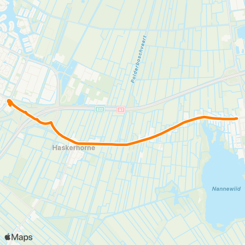 Qbuzz Oudehaske - Joure Busstation map