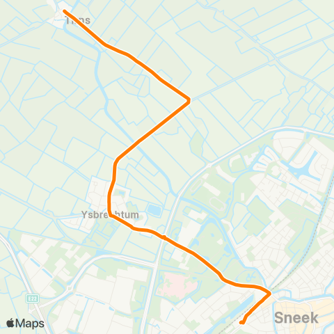 Qbuzz Tirns - Sneek Busstation map