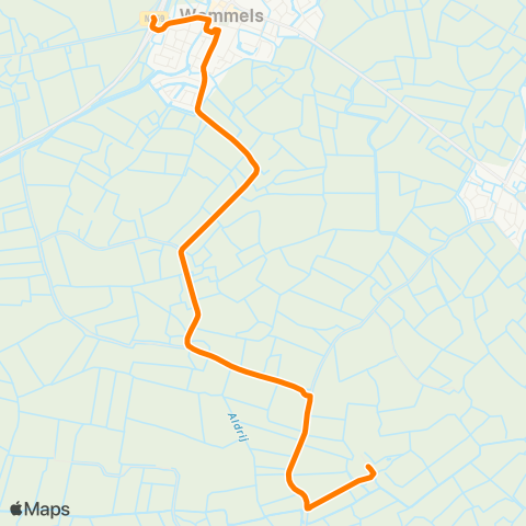 Qbuzz Hidaard - Wommels Provincialeweg map