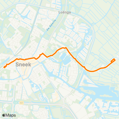 Qbuzz Offingawier - Sneek Busstation map