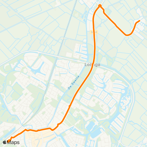 Qbuzz Goënga - Sneek Busstation map