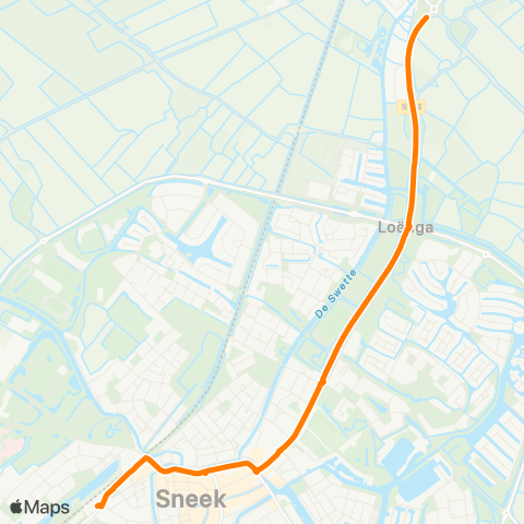 Qbuzz Scharnegoutum - Sneek Busstation map