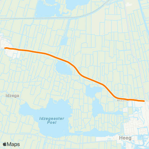 Qbuzz Oudega - Heeg Centrum map