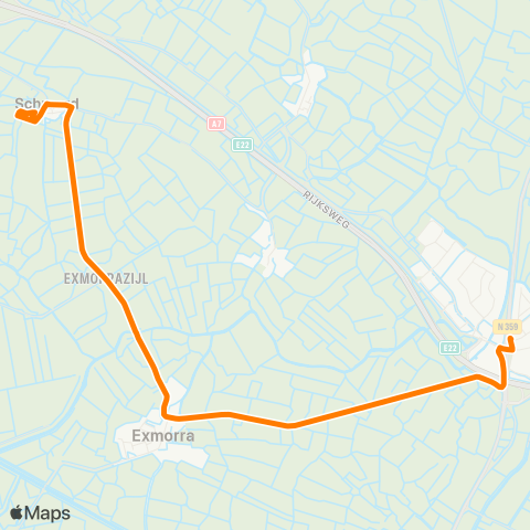 Qbuzz Schraard - Bolsward Busstation map