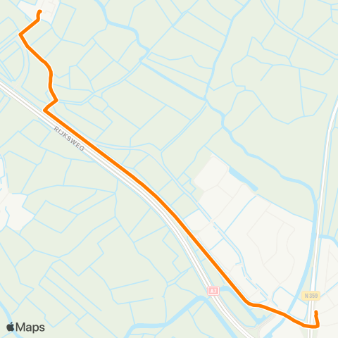 Qbuzz Schettens - Bolsward Busstation map