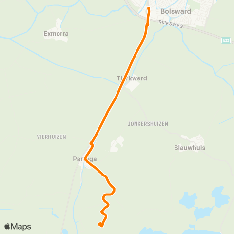 Qbuzz Hieslum - Bolsward Busstation map