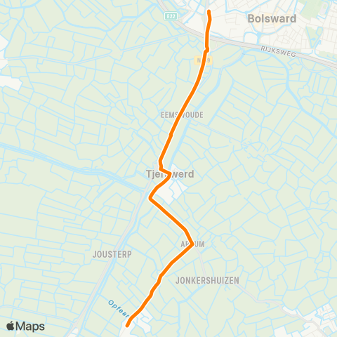 Qbuzz Dedgum - Bolsward Busstation map