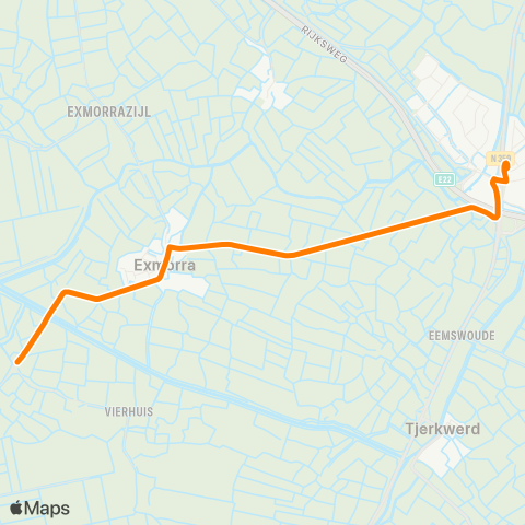 Qbuzz Allingawier - Bolsward Busstation map