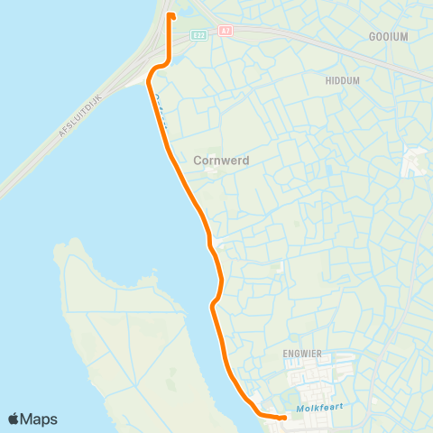 Qbuzz Makkum - Kop Afsluitdijk map