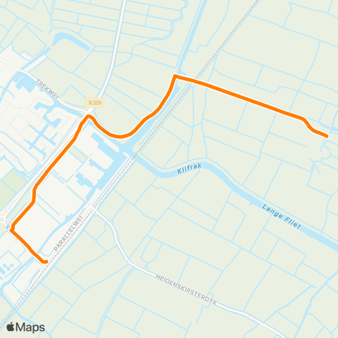 Qbuzz Nijhuizum - Workum Station map