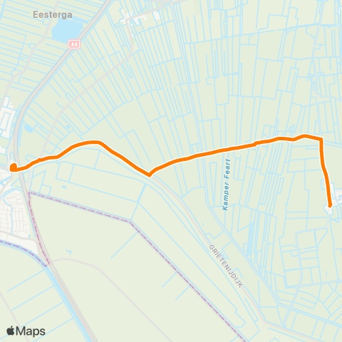 Qbuzz Bantega - Lemmer Busstation map