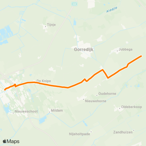 Qbuzz Hoornsterzwaag - Heerenveen Busstation map