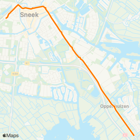 Qbuzz Uitwellingerga - Sneek map