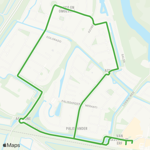 Qbuzz Stadspolders - Oudelandshoek - Stadspolders map