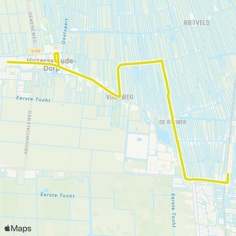 Qbuzz Hazerswoude-Dorp - Boskoop map