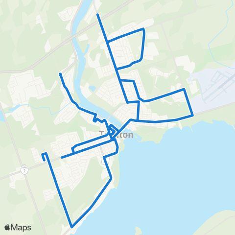 Quinte Transit Route D Loop map