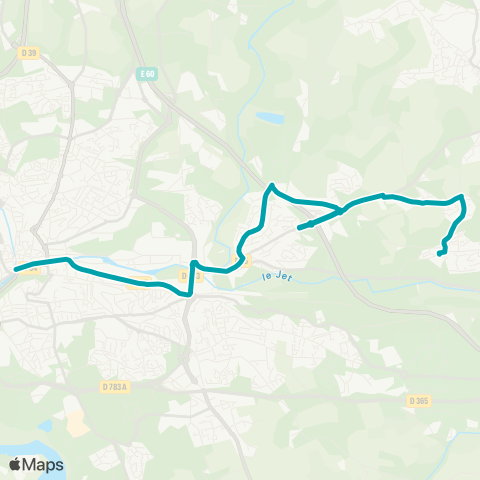 QUB Ergue Gaberic Bourg - Quimper CV map