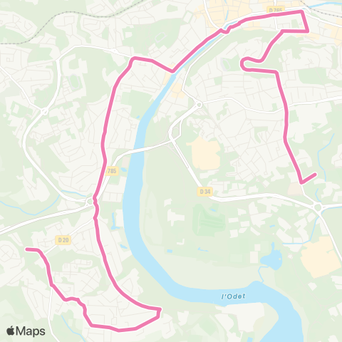 QUB - Lignes scolaires Kerlagatu - IUT map