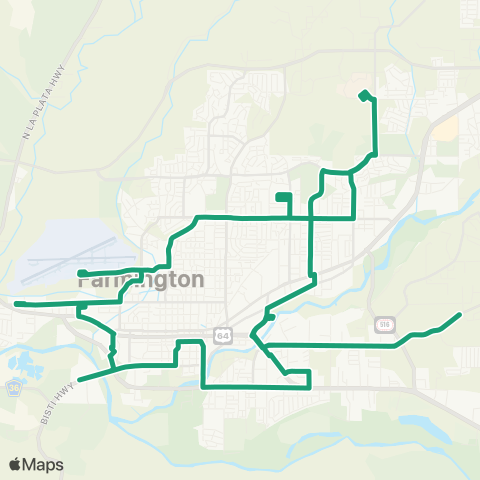 Red Apple Transit Saturday map