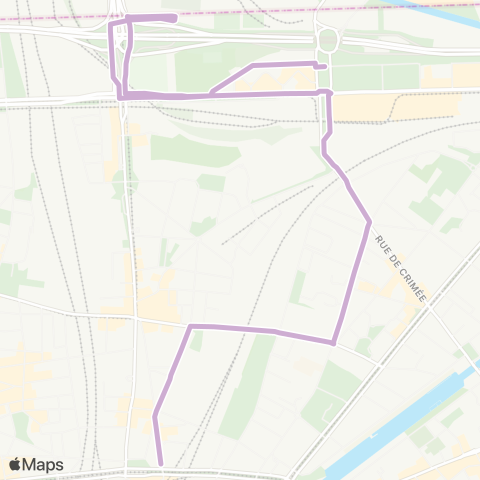 RATP La Traverse Ney-Flandre map