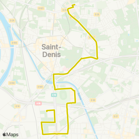 RATP Saint-Denis-Université - ZAC Landy Nord map