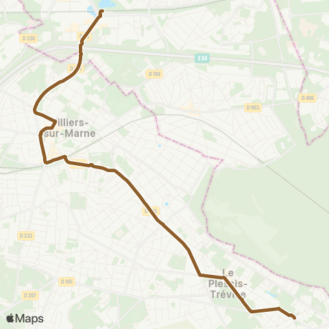 RATP Noisy le Grand Mont d'E.-RER - Emerainville-Pontault Combault-SNCF map