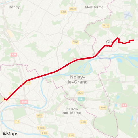 RATP Nogent-sur-Marne RER - Mairie de Chelles map