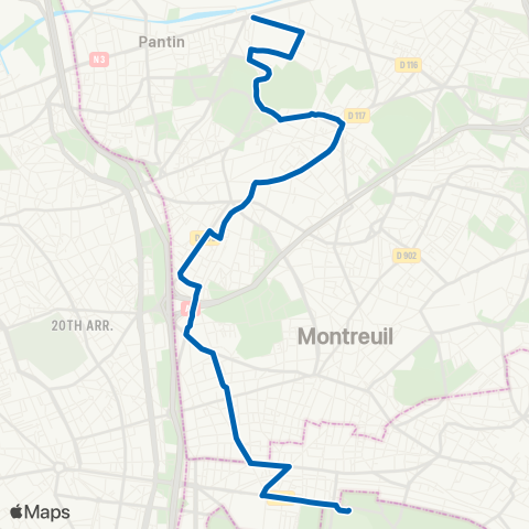 RATP Château de Vincennes - Raymond Queneau - Metro map