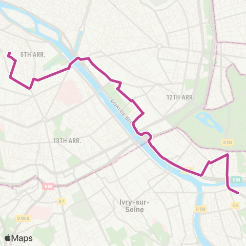 RATP Gare St Lazare - École Veterinaire de Maisons-Alfort map