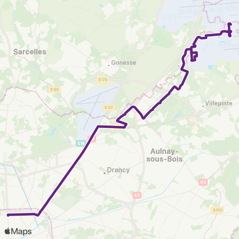 RATP Porte de la Chapelle - Roissypole map