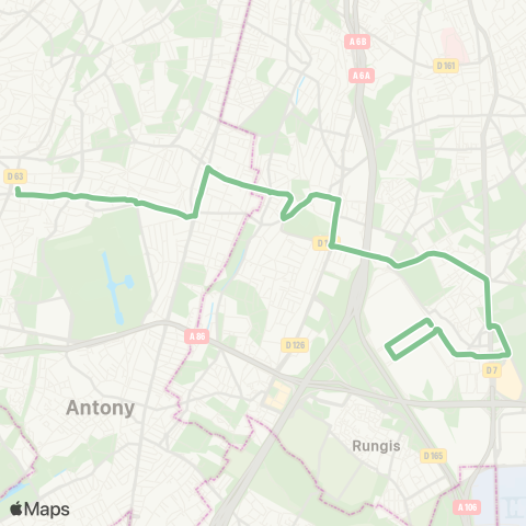 RATP Robinson RER - Marche Intl de Rungis map