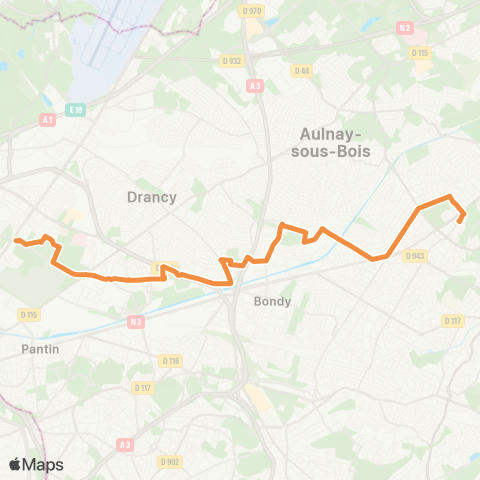 RATP Fort d'Aubervilliers-Metro - Mairie de Livry-Gargan map