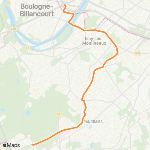 RATP Georges Pompidou - Pte de St-Cloud-Metro map