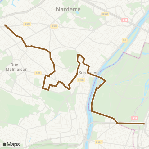 RATP Pte d'Auteuil-Metro - Rueil-Malmaison RER map