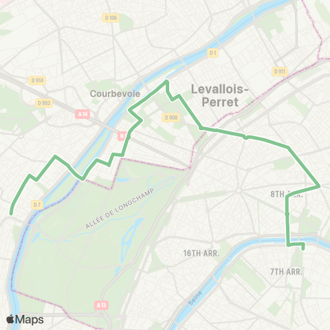 RATP Invalides - Suresnes-de Gaulle map