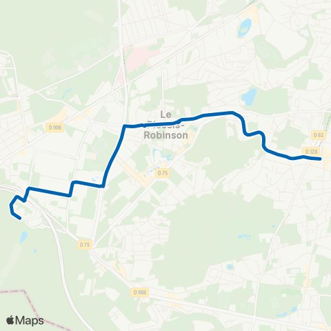 RATP La Boursidiere - Robinson RER map