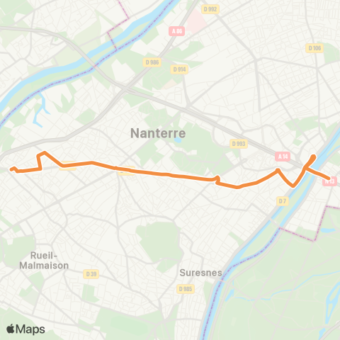 RATP Pont de Neuilly-Metro - Rueil-Malmaison RER map