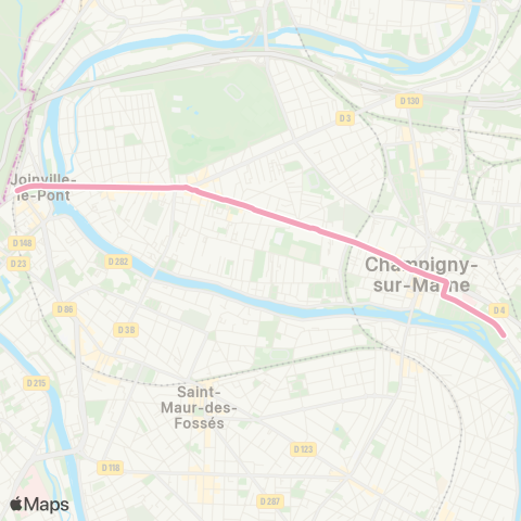 RATP Joinville le Pont-RER - Champigny s/ Marne-Jeanne Vacher map