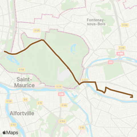 RATP Joinville le Pont-RER - Champigny-Diderot la Plage map