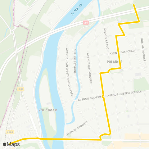 RATP Joinville le Pont-RER - Champigny s/ Marne-Camping map