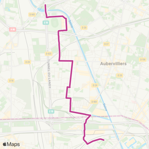 RATP Rosa Parks - Curial - Mediatheque map