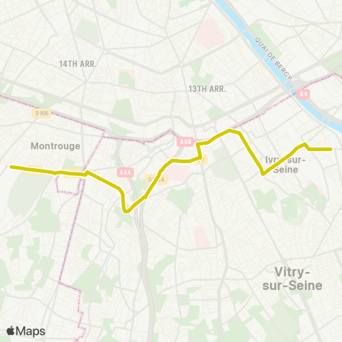 RATP Issy-Val de Seine RER - Gambetta map