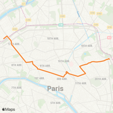 RATP Gare Saint-Lazare - Gare de Lyon map