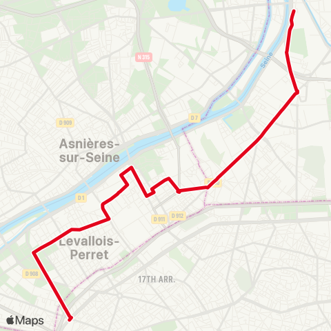 RATP Saint-Denis RER - Voltaire - Villiers map