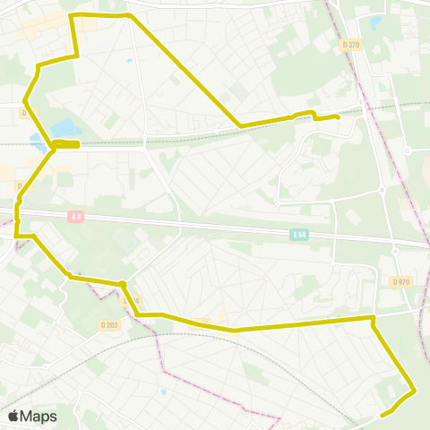 RATP Les Yvris - Noisy-le-Grand RER - Noisy - Champs RER map