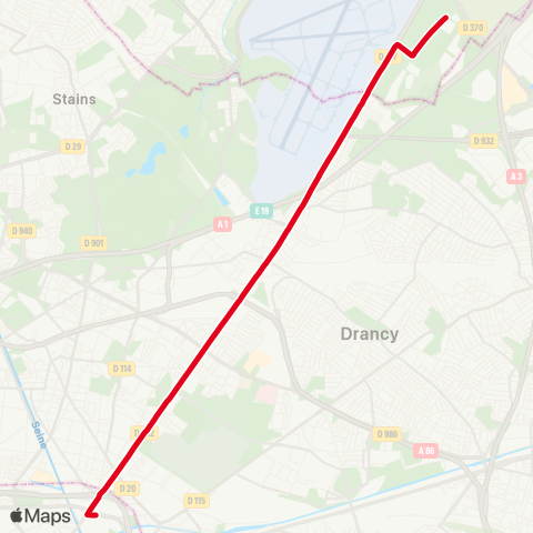 RATP Porte de la Villette - ZA du Pont Yblon map